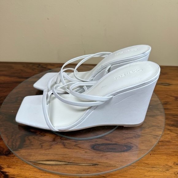 Open Edit Eryn Wedge Sandal in white - Picture 10 of 16